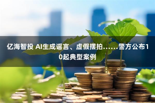 亿海智投 AI生成谣言、虚假摆拍……警方公布10起典型案例